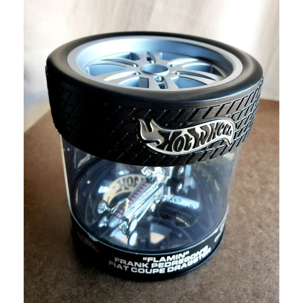 SHOWCASE HOT WHEELS DESIGNER'S FIAT Silver COUPE DRAGSTER FLAMIN FRANK PEDREGON